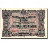 Billet, Bulgarie, 10 Leva Zlatni, 1917, 1917, KM:22b, SUP+