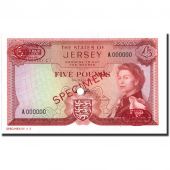 Banknote, Jersey, 5 Pounds, 1963, 1963, Specimen TDLR, KM:9s2, UNC(65-70)