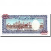 Billet, Cambodge, 50 Riels, Undated (1956-1975), Specimen TDLR, KM:7s2