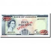 Billet, Jamaica, 5 Pounds, 1960, Specimen TDLR, KM:52b, NEUF