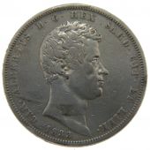 Charles Albert, Italy, Sardaigne, 5 Lire