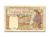 50 Francs Type Native Couple watermark Letters