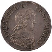 Louis XIV, 1/4 Ecu with the short lock