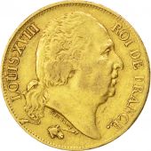 Louis XVIII, 20 Francs or naked bust