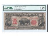 United States, 10 Dollars Legal Tender Note, PMG F 12