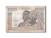 West African States, 1000 Francs, 1961-1965, Undated, KM:203Bm, VF(20-25), A....