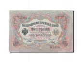Russia, 3 Rubles, 1905-1912, KM:9c, 1912-1917, AU(55-58)