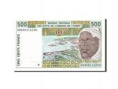 West African States, Cte dIvoire, 500 Francs, 1991-1992, 1998, KM:110Ai, NEUF
