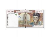 West African, Ivory Coast, 10,000 Francs, 1992, KM:114Aa, 1992, UNC(65-70)