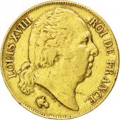 Louis XVIII, 20 Francs or buste nu