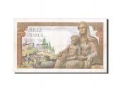 France, 1000 Francs, 1942, KM:102, 1943-04-08, AU(55-58), Fayette:40.21
