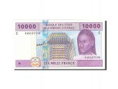 tats de lAfrique centrale, Tchad, 10,000 Francs, 2002, KM:610C, 2002, NEUF