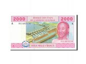 tats de lAfrique centrale, Gabon, 2000 Francs, 2002, KM:408A, 2002, NEUF