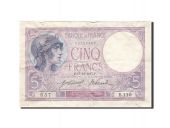 France, 5 Francs, 1917, 1917-12-17, KM:72a, TB, Fayette:3.1