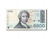 Croatia, 5000 Dinara, 1991-1993, 1992-01-15, KM:24a, VF(20-25)