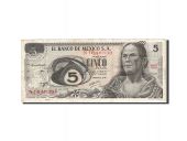 Mexique, 5 Pesos, 1969-1974, KM:62c, 1972-06-27, TB