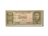 Bolivia, 10 Pesos Bolivianos, 1962, KM:154a, VF(20-25)