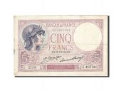France, 5 Francs, 1917, KM:72d, 1932-09-15, VF(30-35), Fayette:3.16