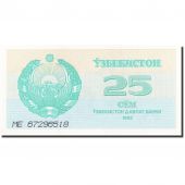 Uzbekistan, 25 Sum, 1992-1993, 1992, KM:65a, NEUF