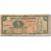 Nicaragua, 5 Cordobas, 1972, 1972, KM:122, VG(8-10)