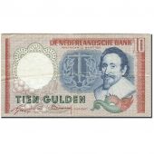 Netherlands, 10 Gulden, 1953-1956, KM:85, 1953-03-23, AU(50-53)