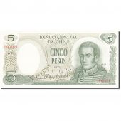 Chile, 5 Pesos, 1975-1989, 1975, KM:149a, SPL+