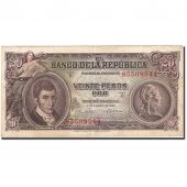 Colombie, 20 Pesos Oro, 1953, KM:401c, 1965-01-02, TB