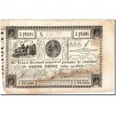 Paraguay, 5 Pesos, 1862, Undated (1862), KM:17, EF(40-45)