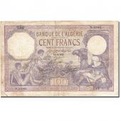 Algeria, 100 Francs, 1942-1943, 1932-12-12, KM:81b, VF(20-25)