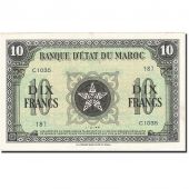 Morocco, 10 Francs, 1943, KM:25a, 1944-03-01, AU(55-58)