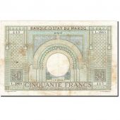 Maroc, 50 Francs, 1936-1938, KM:21, 1947-10-28, TB