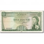 Jersey, 1 Pound, 1963, Undated (1963), KM:8b, TTB