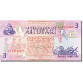les Cook, 3 Dollars, 1992, Undated (1992), KM:7a, NEUF