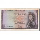 Malta, 5 Pounds, 1968-1969, 1968, KM:30a, VF(20-25)