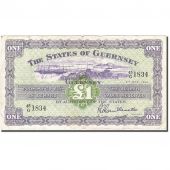 Guernsey, 1 Pound, 1945-1966, 1966-07-01, KM:43c, B+