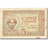 Madagascar, 5 Francs, 1930, Undated (1937), KM:35, TTB