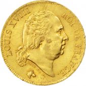 Louis XVIII, 40 Francs or 1818 Lille, KM 713.6