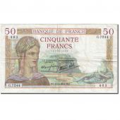 France, 50 Francs, 50 F 1934-1940 Crs, 1933, 1937-12-02, TTB, Fay 18.5