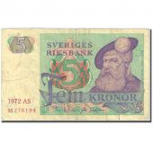 Banknote, Sweden, 5 Kronor, 1965-1981, 1972, KM:51c, VF(20-25)