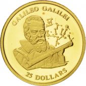 Liberia, Rpublique, 25 Dollars  Galileo Galillei 2001