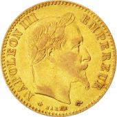 Second Empire, 10 Francs or Napolon III tte laure 1867 Paris, KM 800.1