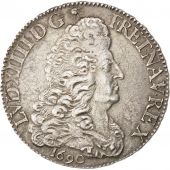 Louis XIV, 1/2 Ecu aux 8 L premier type 1690 Tours, KM 273.4
