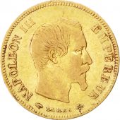 Second Empire, 10 Francs or Napolon III tte nue 1856 Paris, KM 784.3