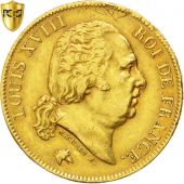 Louis XVIII, 40 Francs or 1822 La Rochelle, PCGS XF45, KM 713.3