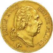 Louis XVIII, 40 Francs or 1818 Lille, KM 713.6