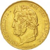 Louis Philippe Ier, 20 francs or tte laure 1848 Paris, KM 750.1