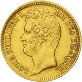 Louis Philippe Ier, 20 Francs or tte nue 1831 Lille tranche en relief, KM 746.4