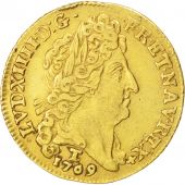 Louis XIV, Louis d'or au soleil 1709 Nantes, monnaie non retrouve, KM 390.18