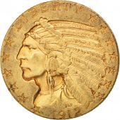 United States 5 Dollars Foreign Coins Münzen Etats-Unis, 5 Dollars tête d'Indien 1912 Philadelphie, KM 1