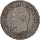 Second Empire, 2 Centimes Napolon III tte nue 1854 Strasbourg, KM 776.3
